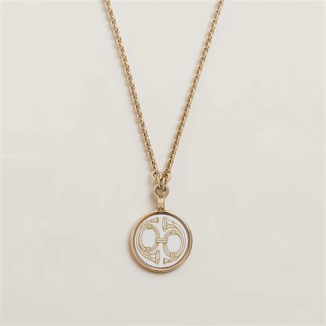 hermes cube necklace|Hermes medaille bijou deux necklace.